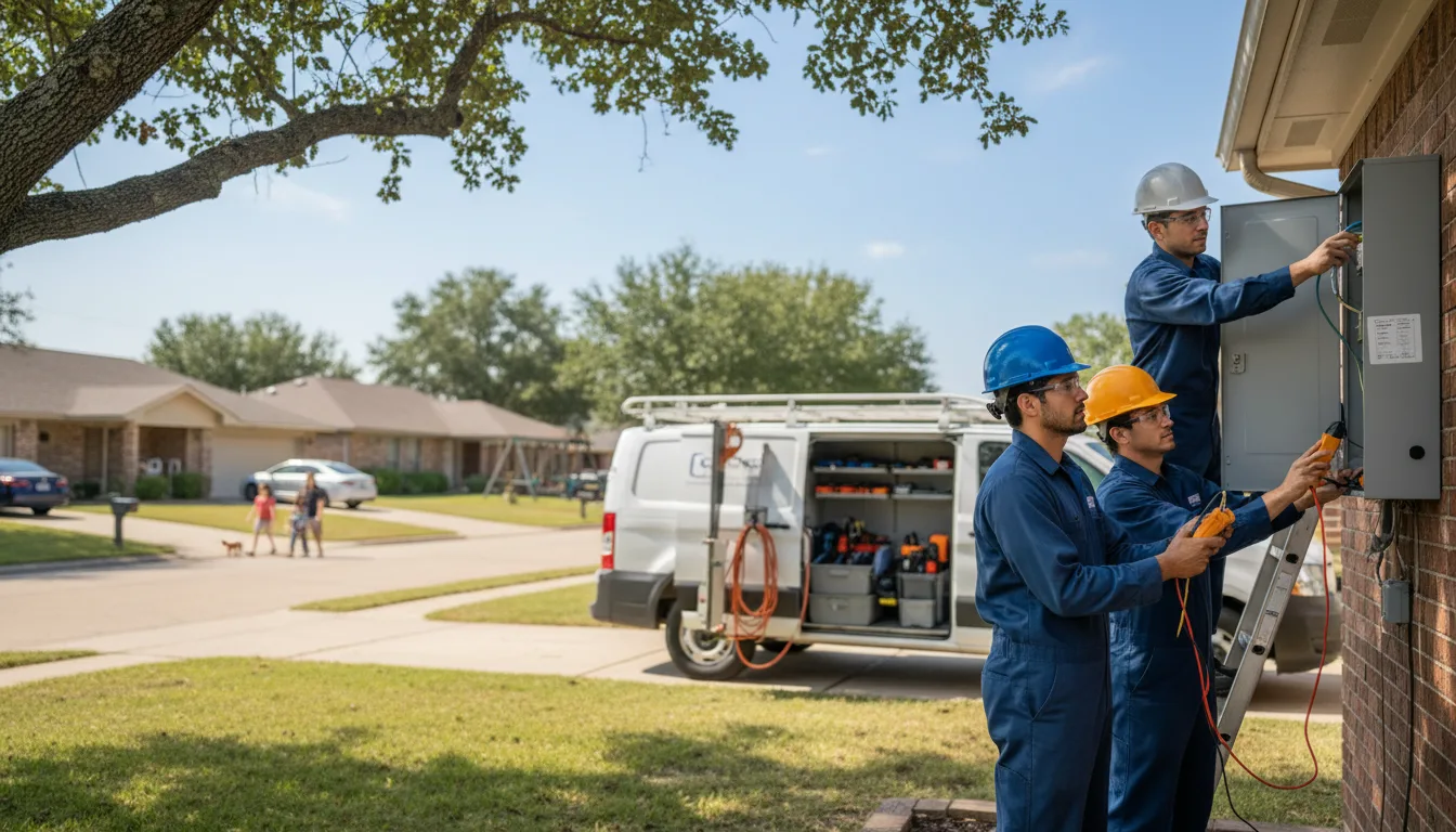 Certified electrician providing emergency electrical services in Call, TX
